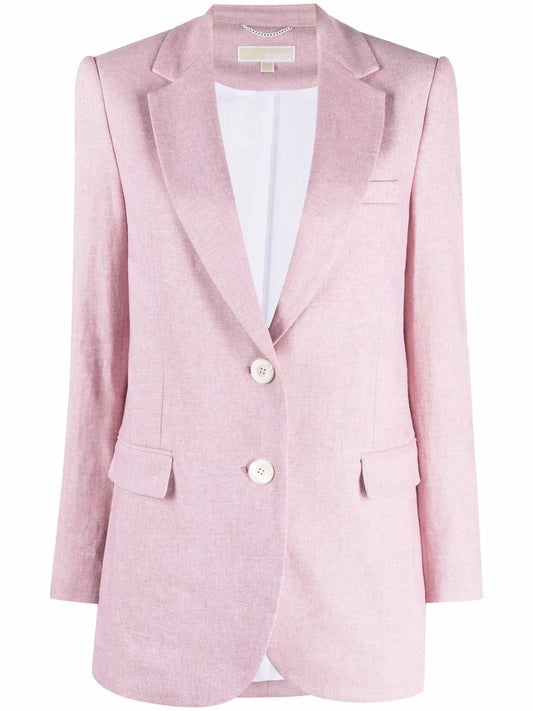 Buttoned Single-Breasted Coat