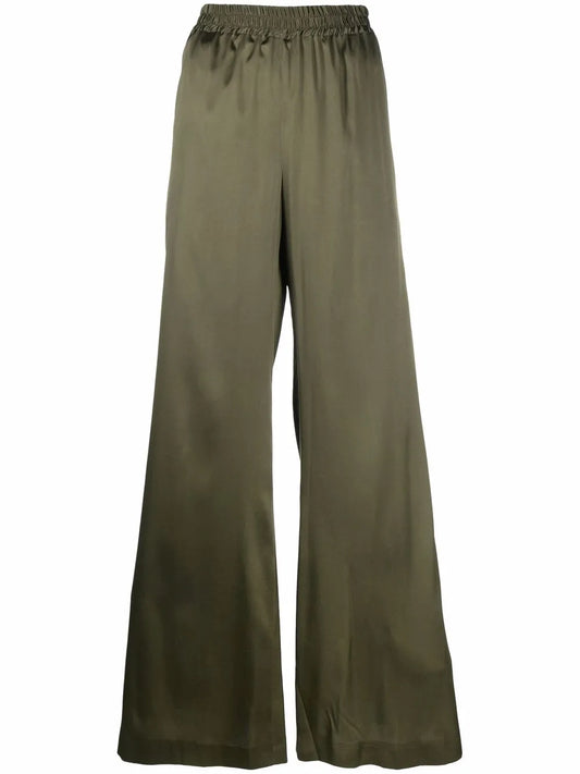 Wide-Leg Elasticated Trousers
