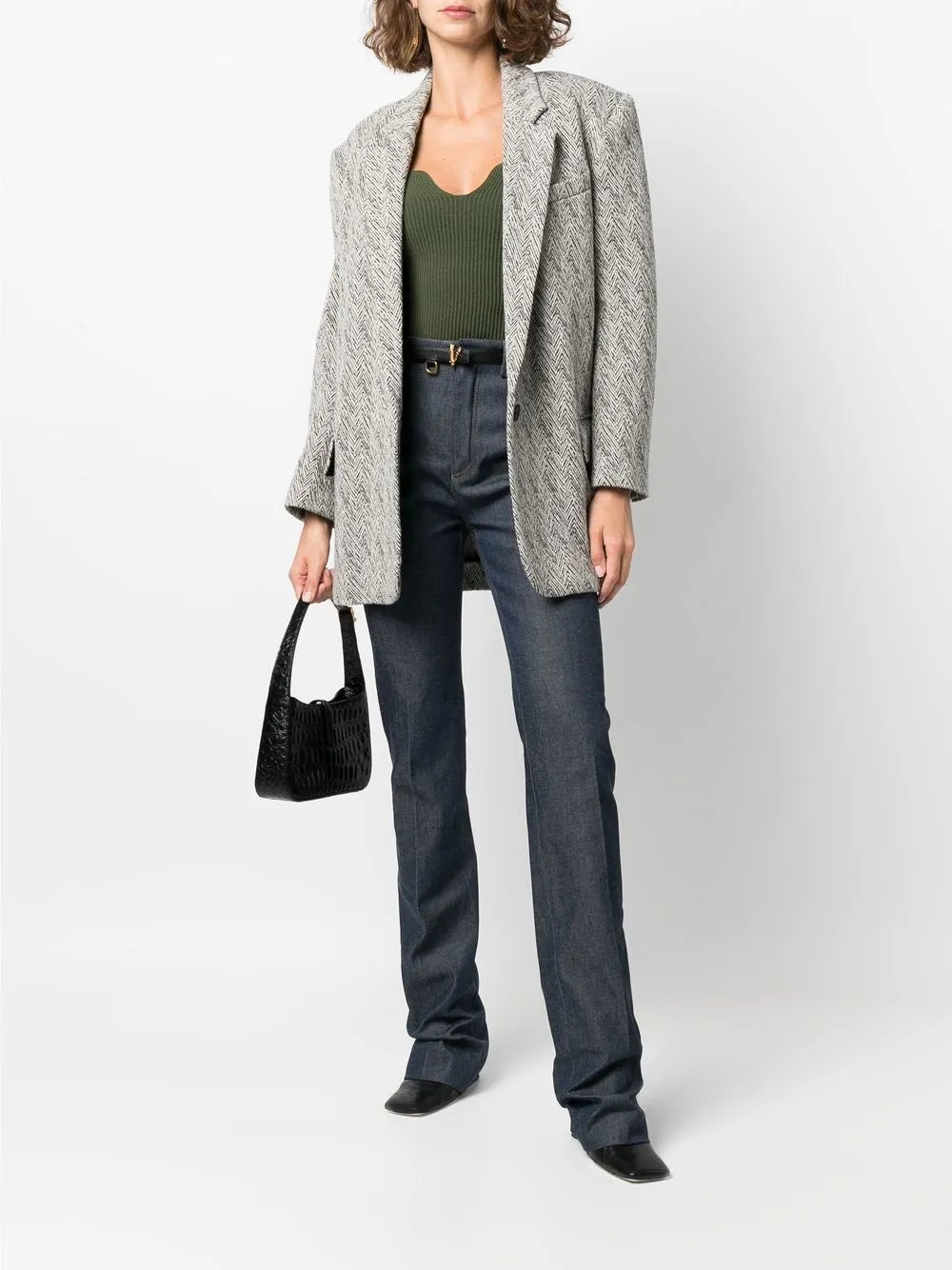 High-Waisted Bootcut Jeans