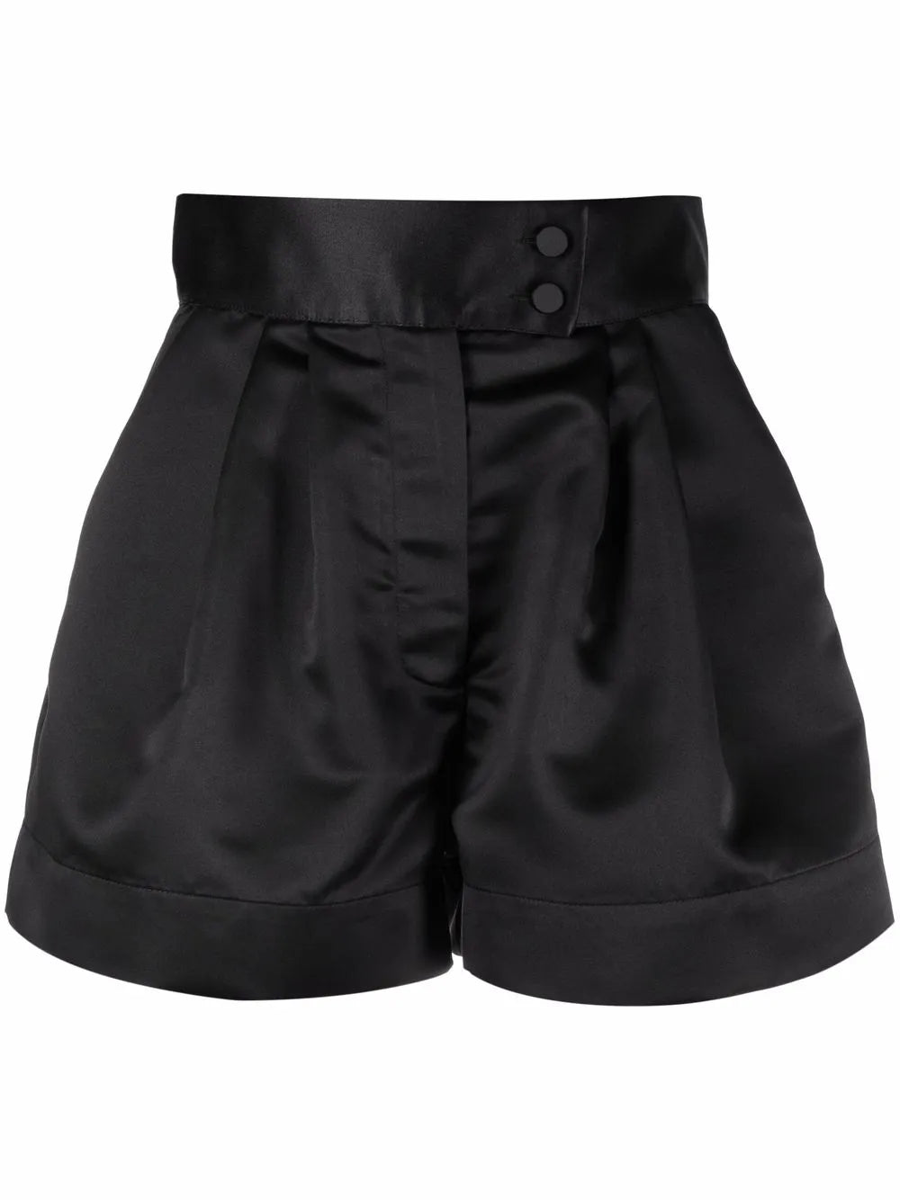 High-Waisted Satin Shorts