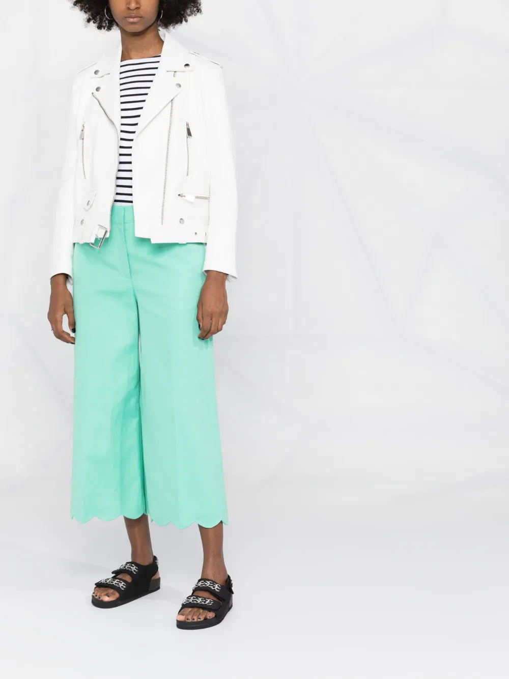 High-Waist Cropped Trousers