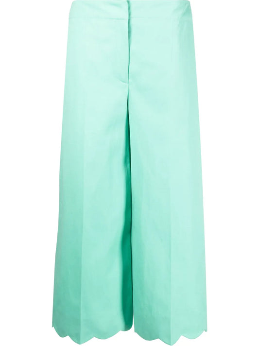 High-Waist Cropped Trousers