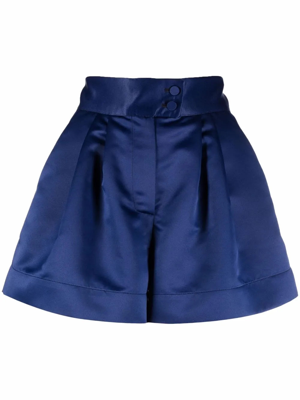 High-Waisted Satin Shorts