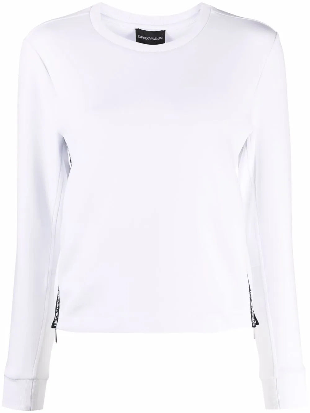 Logo-Trim Long-Sleeved Sweatshirt