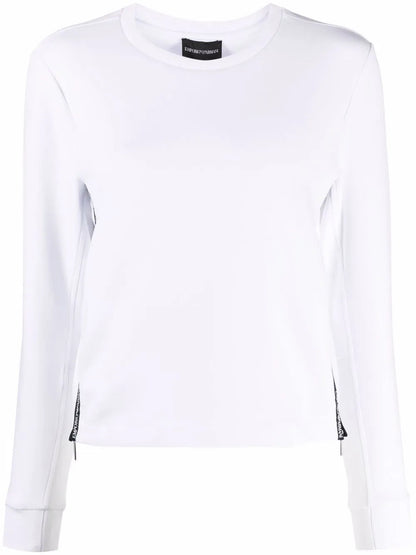 Logo-Trim Long-Sleeved Sweatshirt