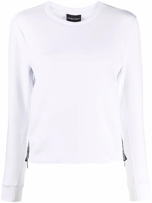 Logo-Trim Long-Sleeved Sweatshirt
