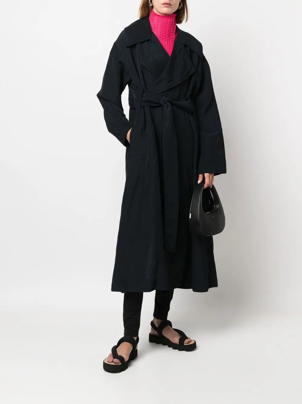 Single-Breasted Belted Coat
