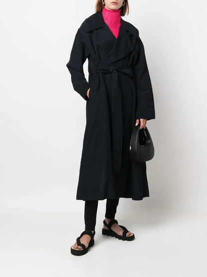 Single-Breasted Belted Coat