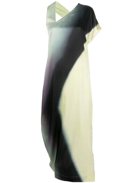 Asymmetric-Design Long Dress