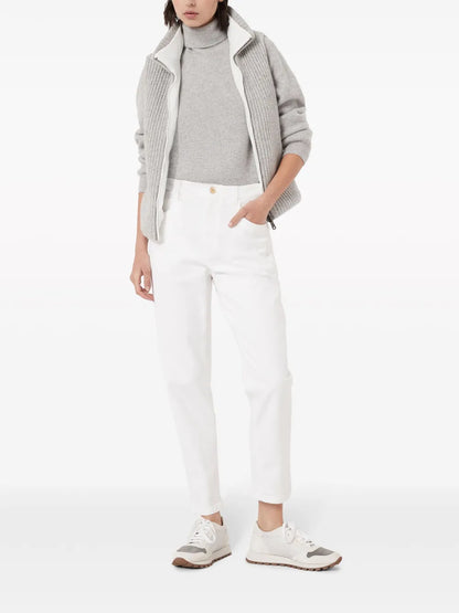 Ribbed-Knit Padded Gilet