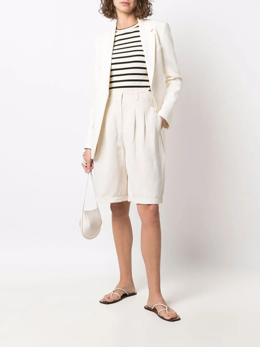 Pleat-Detail Tailored Shorts