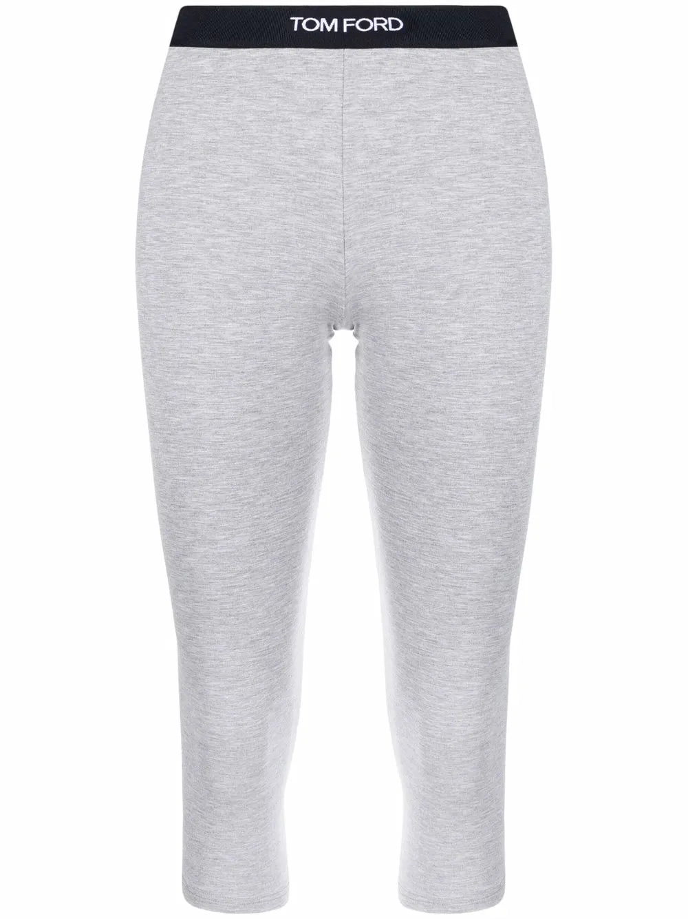 Cropped Logo-Waistband Leggings