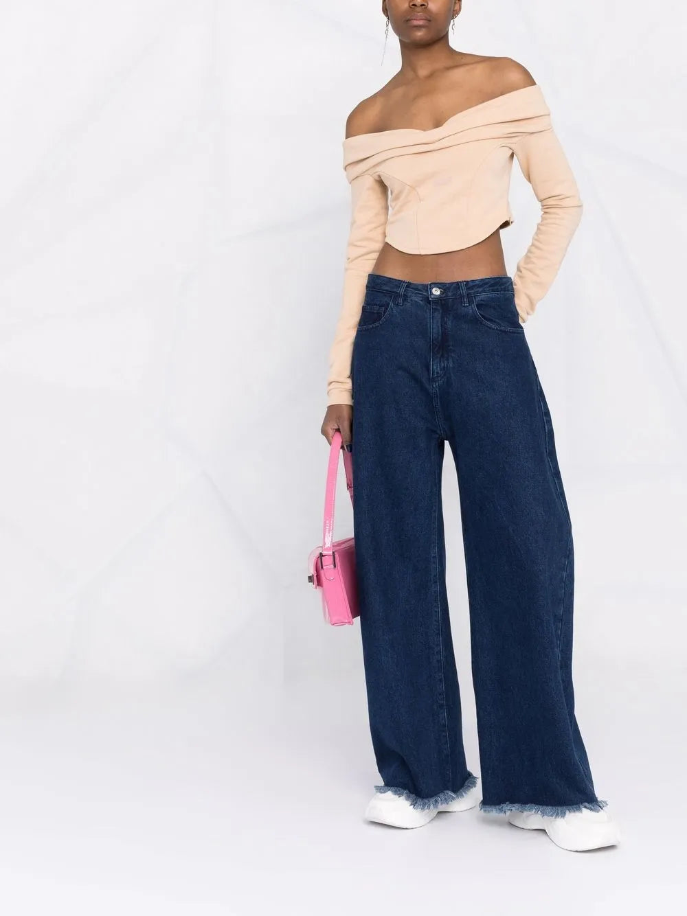 Couture Logo-Print Off-Shoulder Sweatshirt