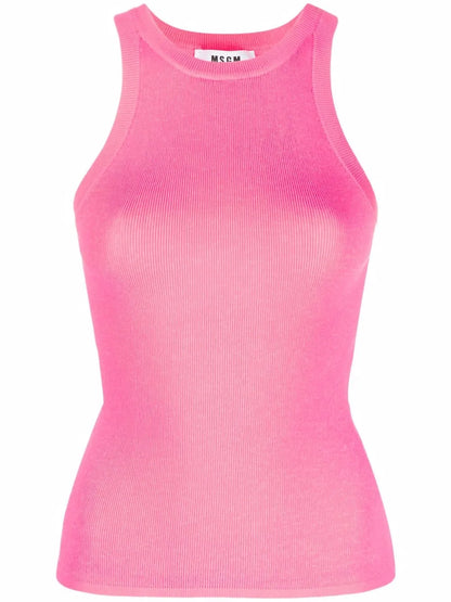 Ribbed-Knit Sleeveless Top