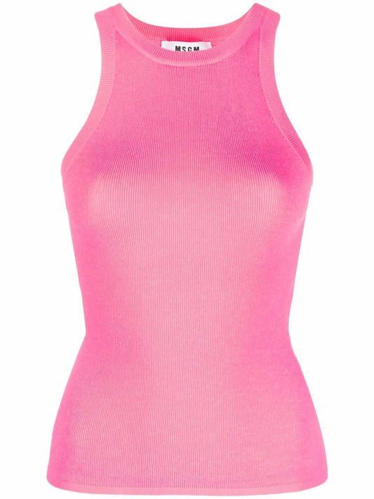 Ribbed-Knit Sleeveless Top
