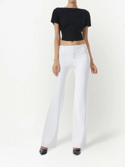 Olivia Vegan-Leather Flared Trousers