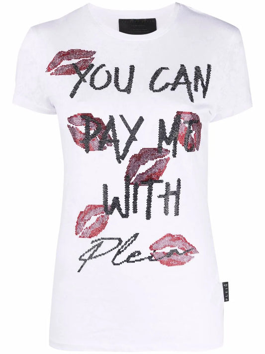 Rhinestone-Embellished T-Shirt