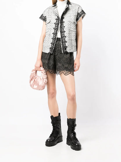 Art-Deco Lace Shorts