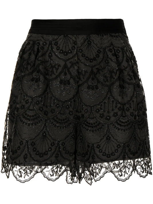 Art-Deco Lace Shorts