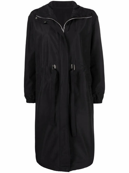Oversized Hooded Zip-Up Coat