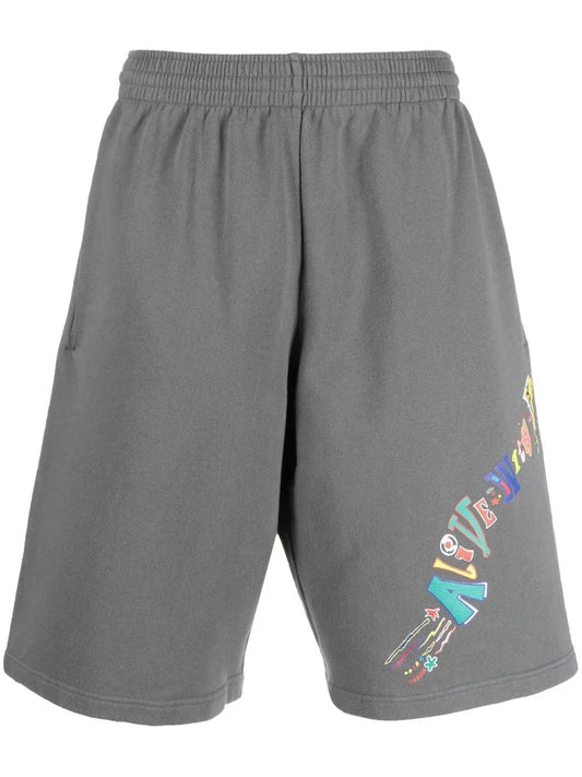 Slogan-Print Bermuda Shorts