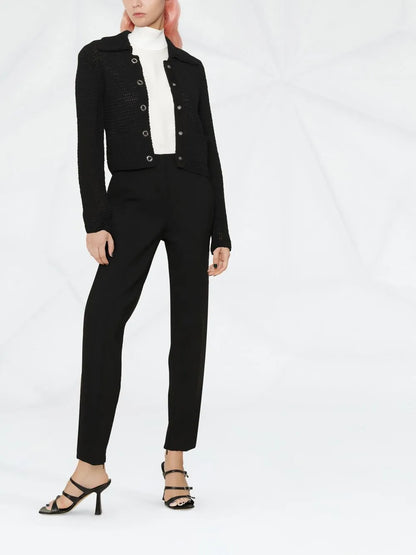 High-Waisted Cigarette Trousers