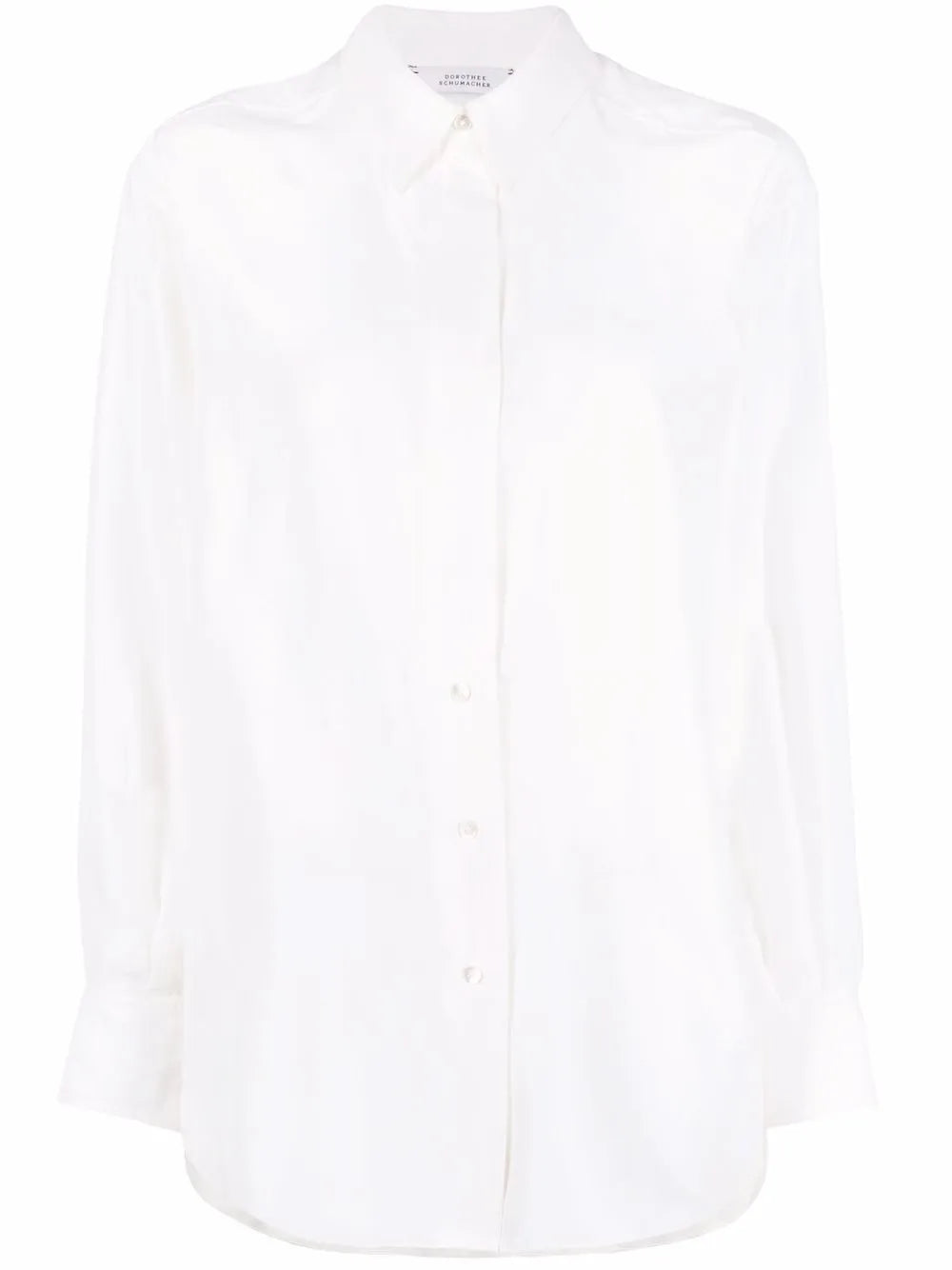 Button-Detail Silk Shirt
