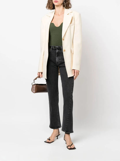 Twisted Seam Cropped Jeans