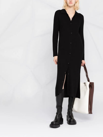 Ribbed-Knit Midi Dress