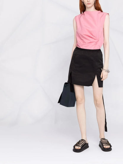 Front Slit Miniskirt