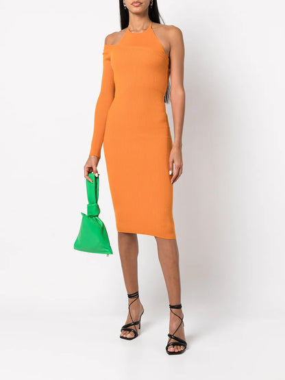Asymmetric Knitted Dress