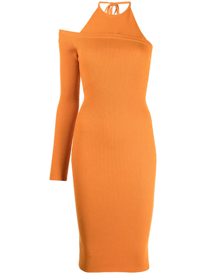 Asymmetric Knitted Dress