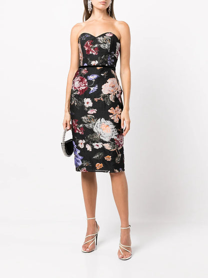 Floral Fil-Coupé Dress