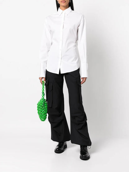 Buckle-Fastened Cotton Shirt