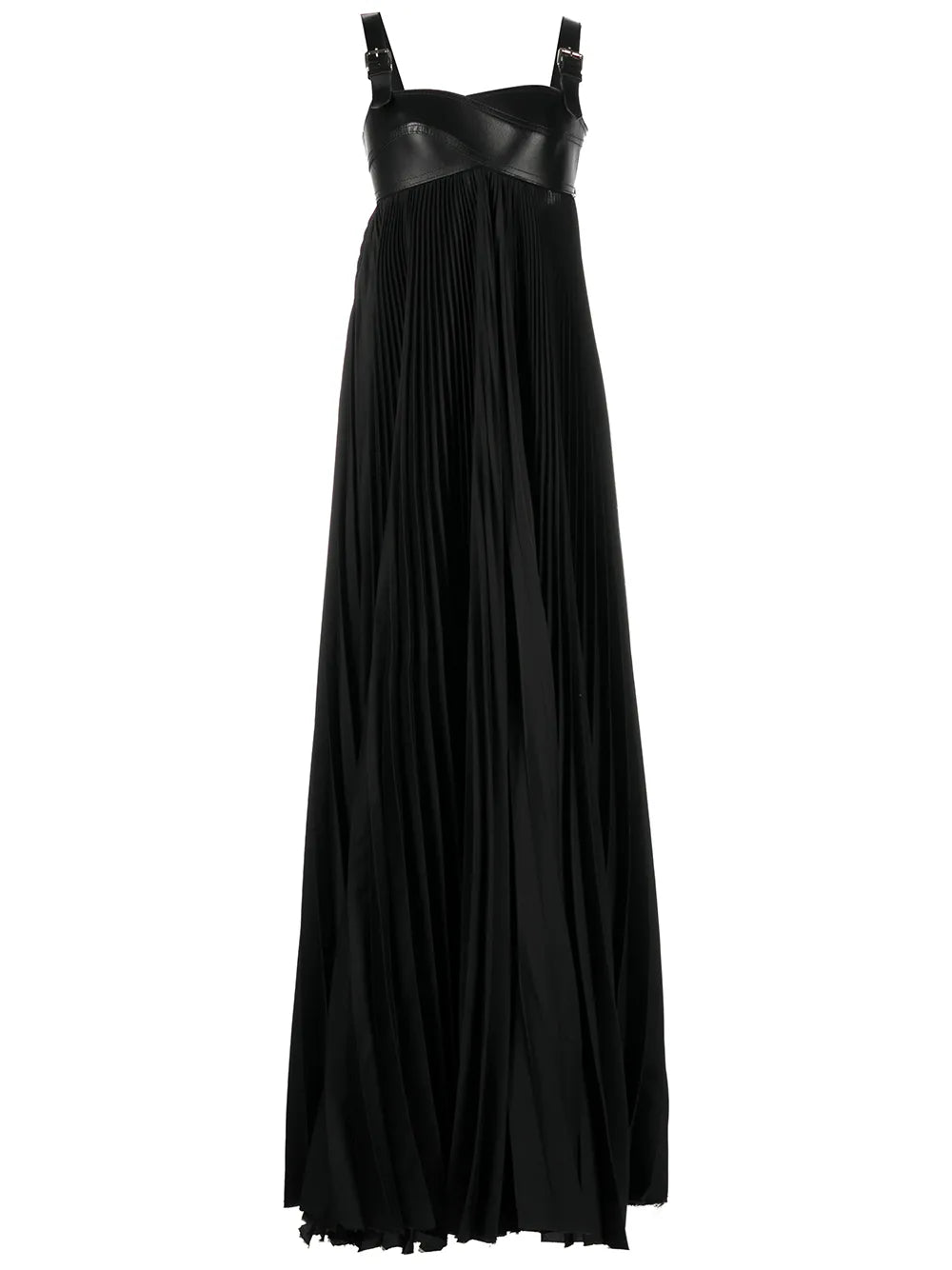 Empire-Line Pleated Maxi Dress