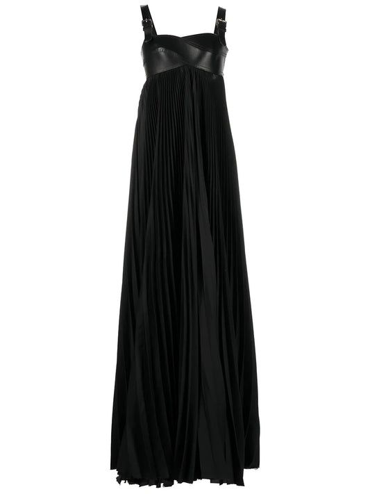 Empire-Line Pleated Maxi Dress