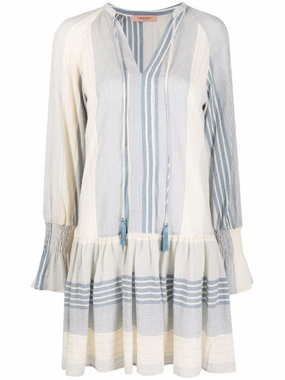 Short Striped Gauze Dress