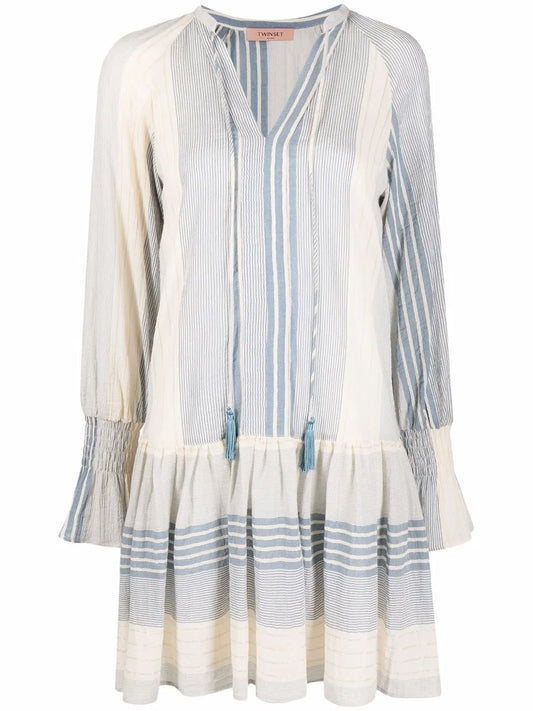 Short Striped Gauze Dress