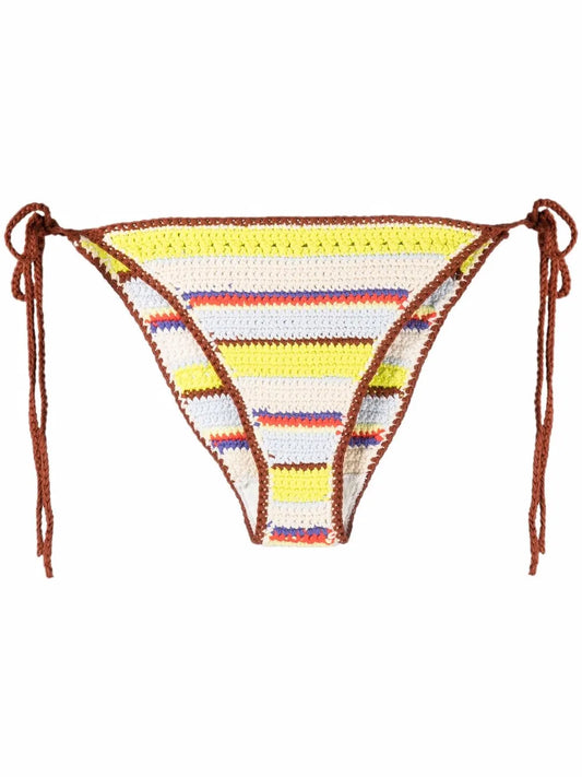 Striped Crochet Bikini Bottoms