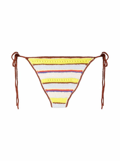 Striped Crochet Bikini Bottoms
