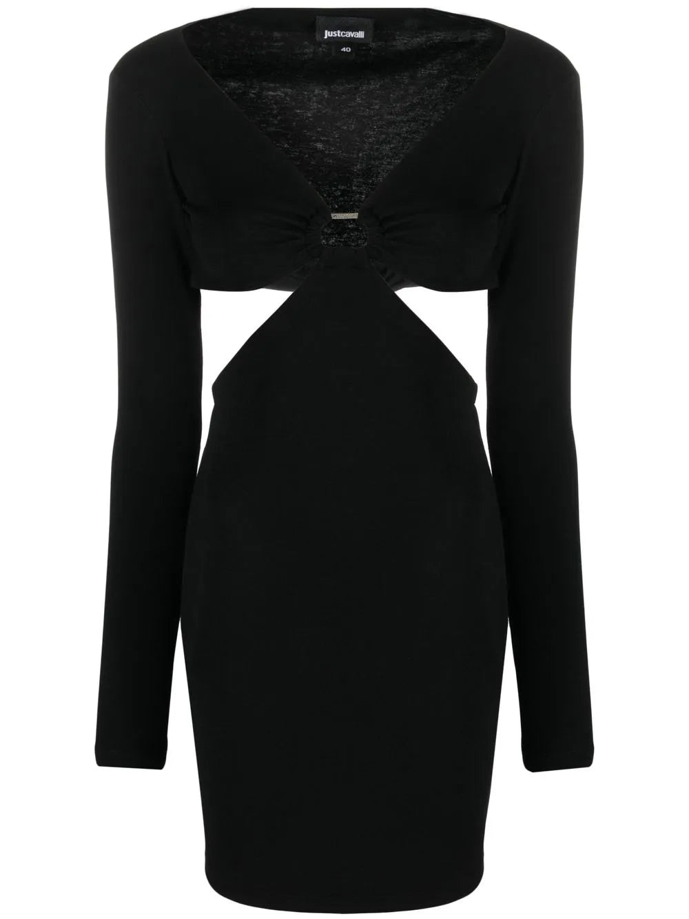 Cut-Out Long-Sleeved Mini Dress