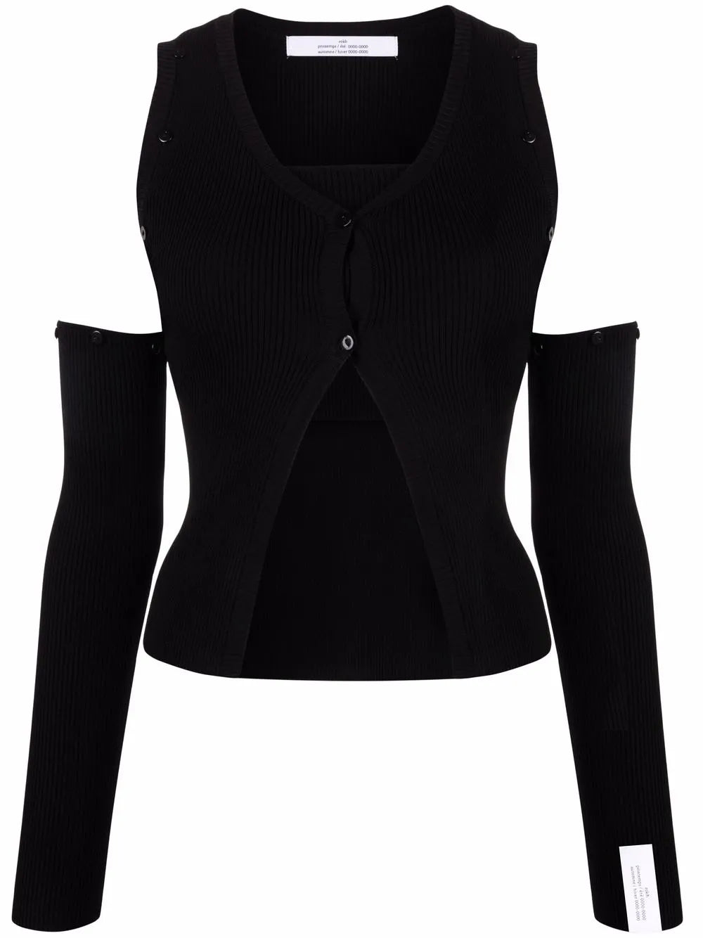 Cut-Out Knitted Cardigan