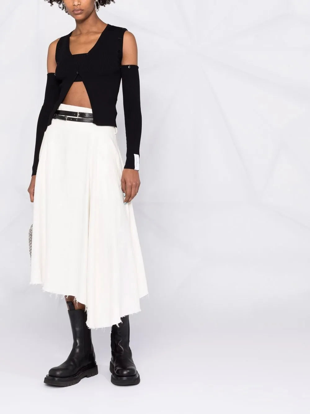 Cut-Out Knitted Cardigan