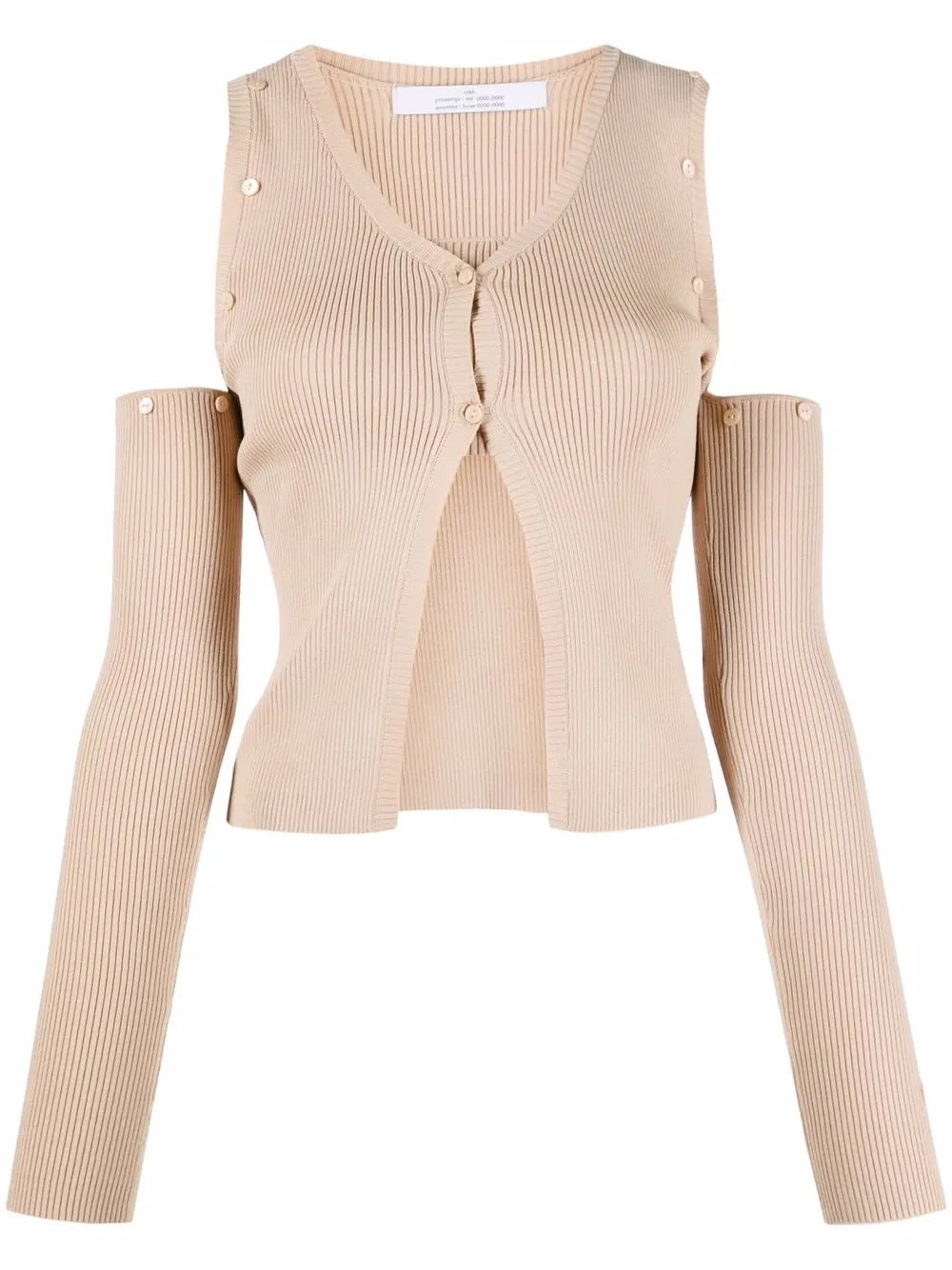 Cut-Out Knitted Cardigan