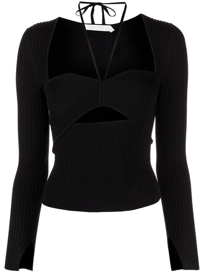 Alexia Cut-Out Ribbed Top