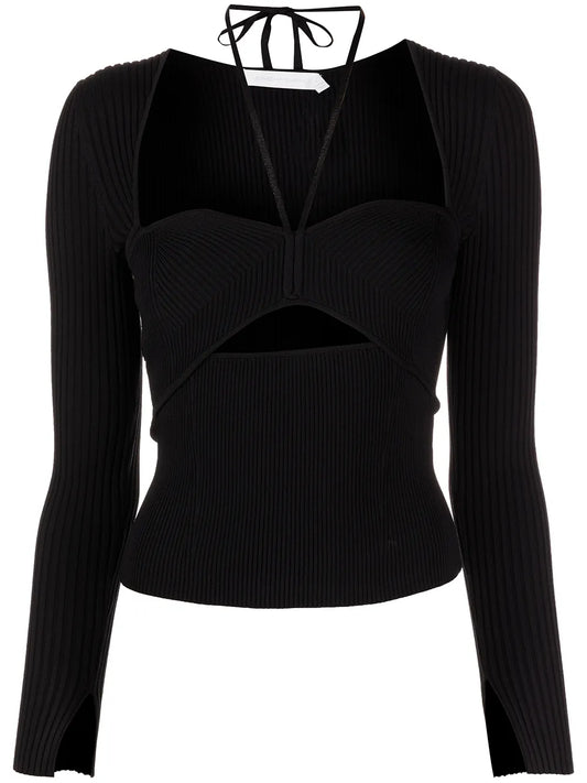 Alexia Cut-Out Ribbed Top