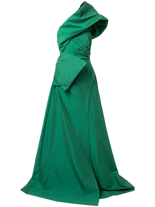 Archer Asymmetric Neck Gown