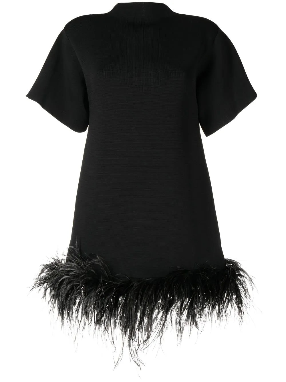 Rita Feather-Trim Mini Dress