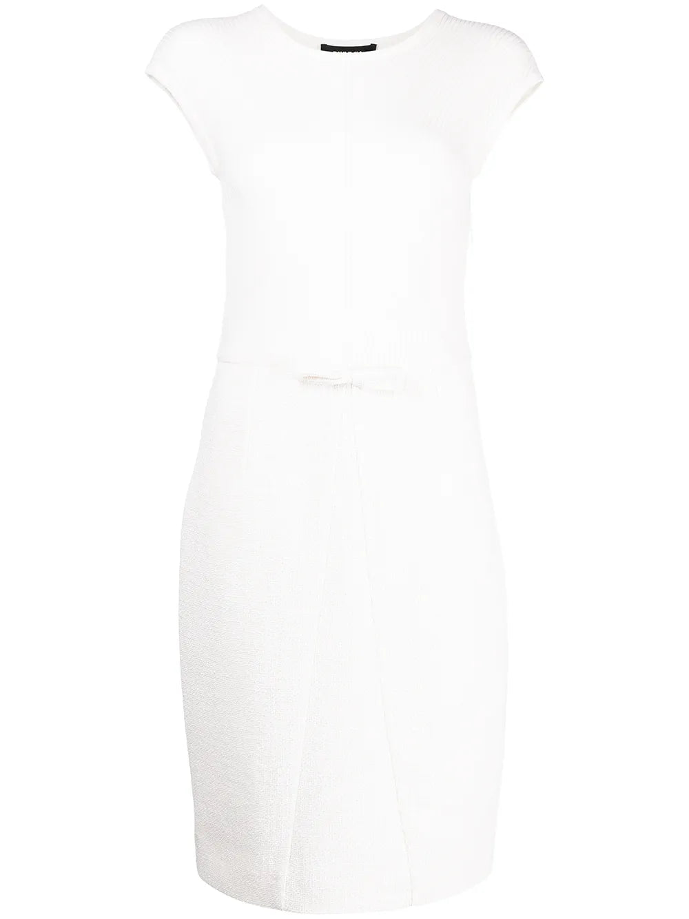 Ribbed-Panel Detail Dress