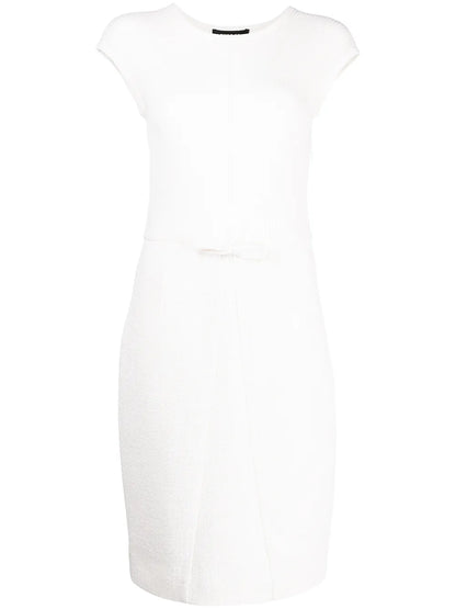 Ribbed-Panel Detail Dress